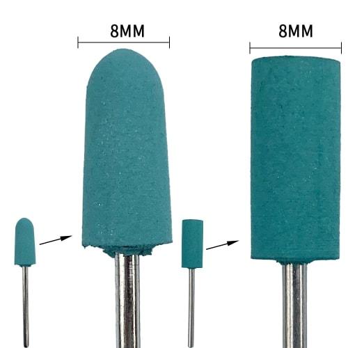 AmoYoung Router Grinding Stones, 2 Types, Rubber Grinding Stones, 2.35mm Shank, Cone, Polishing, Router Grinding Stone, Precision, Bullet-Shaped Head,