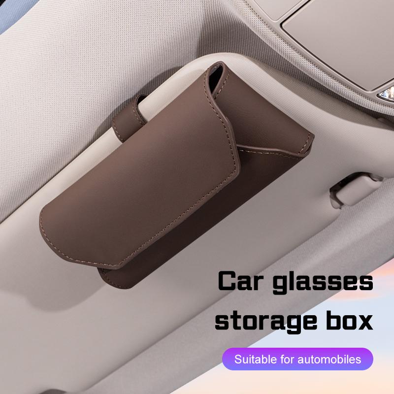 For Citroen Cactus Grand Picasso C2 C3 C4 C5 C6 C8 Xsara Berlingo Car Sun Glasses Case Portable Leather Storage Box Accessories