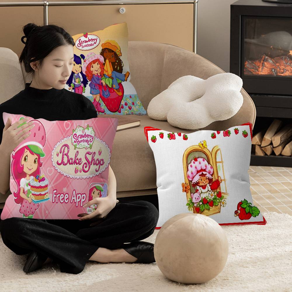 S-Strawberry S-Shortcake Pillow Anime Pillow Sofa Bed Head Pillow Cover Cushion Cover 45x45 cm Fashion
