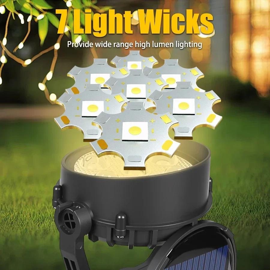 2PCS LED Solar Light Outdoor Garden Yard Pathway Patio Spotlight Solar Powered Decorative Landscape Ambient Lamp | Energy Saving