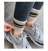 Women's Fleece-Lined High-Waist Leggings: New Autumn/Winter Style with Ribbed Ankle Cuffs, Slim Leg, and Warm Thread for Outdoor Wear.