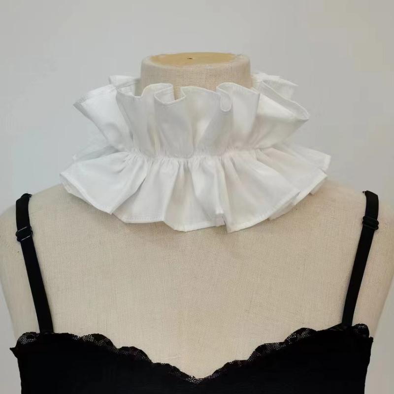 Women's Palace Stand Up Collar Ruffled Ralph Collar Sweet Lapel Collar For Shirt Blouse Decorative Fake Collar