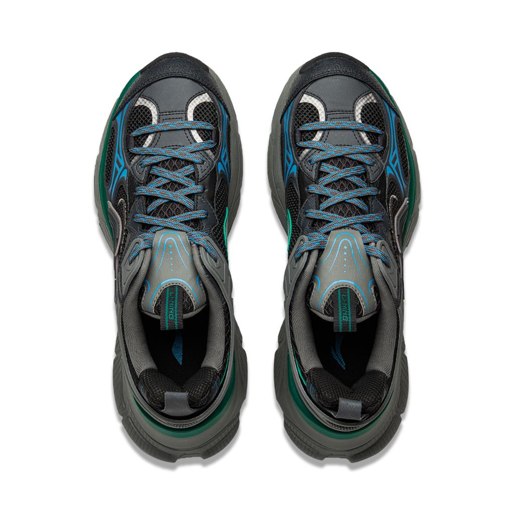 Li Ning Xingji Cushioning Slip Resistant Abrasion Resistant Breathable Height Increasing Low top Chunky Sneakers Men's AGCU339-6