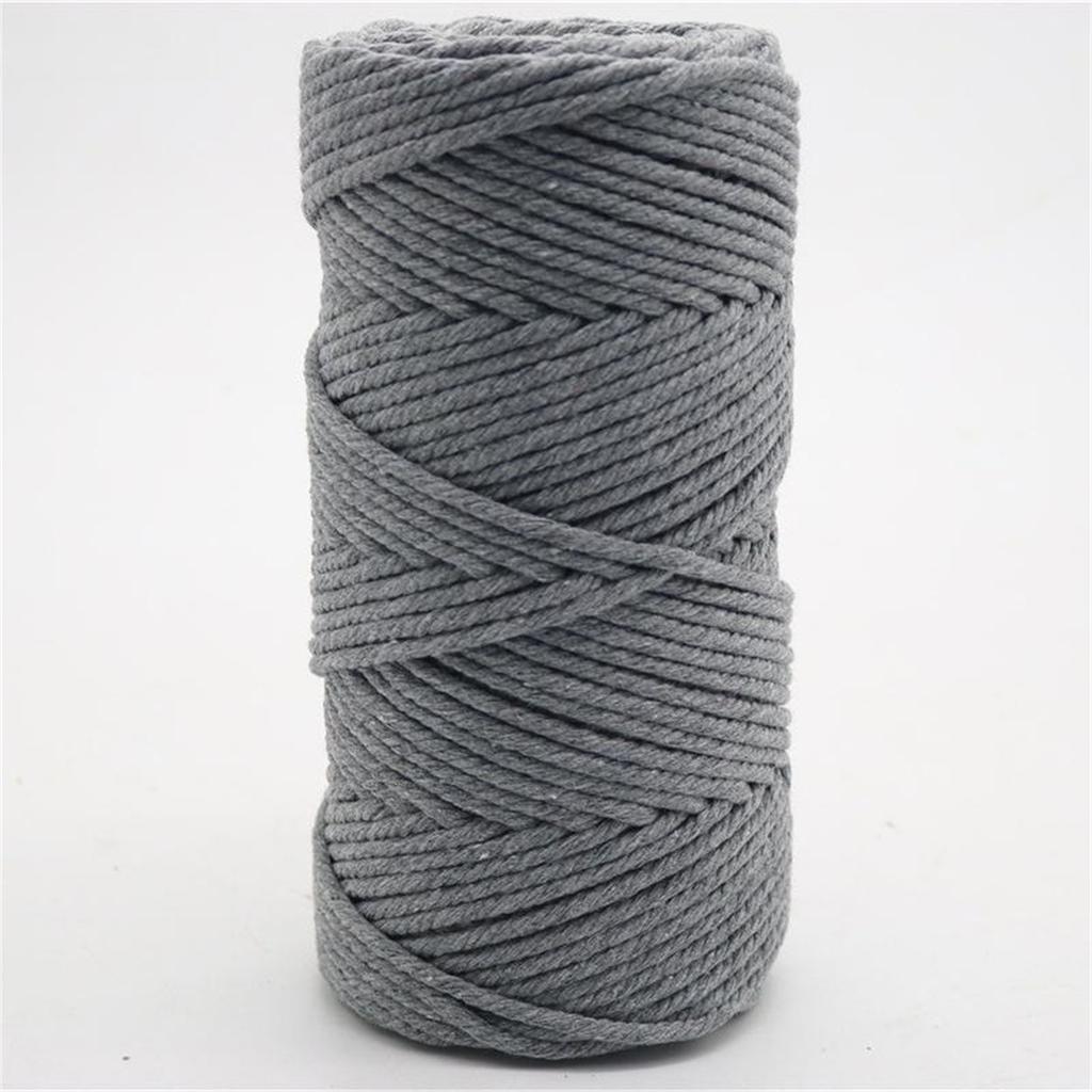 4mm Colored Cotton Rope Diy Hand-woven Tapestry Decoration Material Rope Tag Rope Colored Cotton Rope 100m