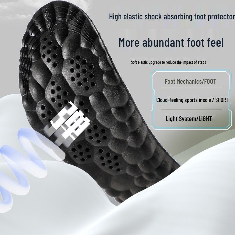 Graphene 4D Cloud Tech PU Massage Arch Insole: Men's High-Elastic, Shock-Absorbing, Deodorizing, Sweat-Absorbent Sports Insole.