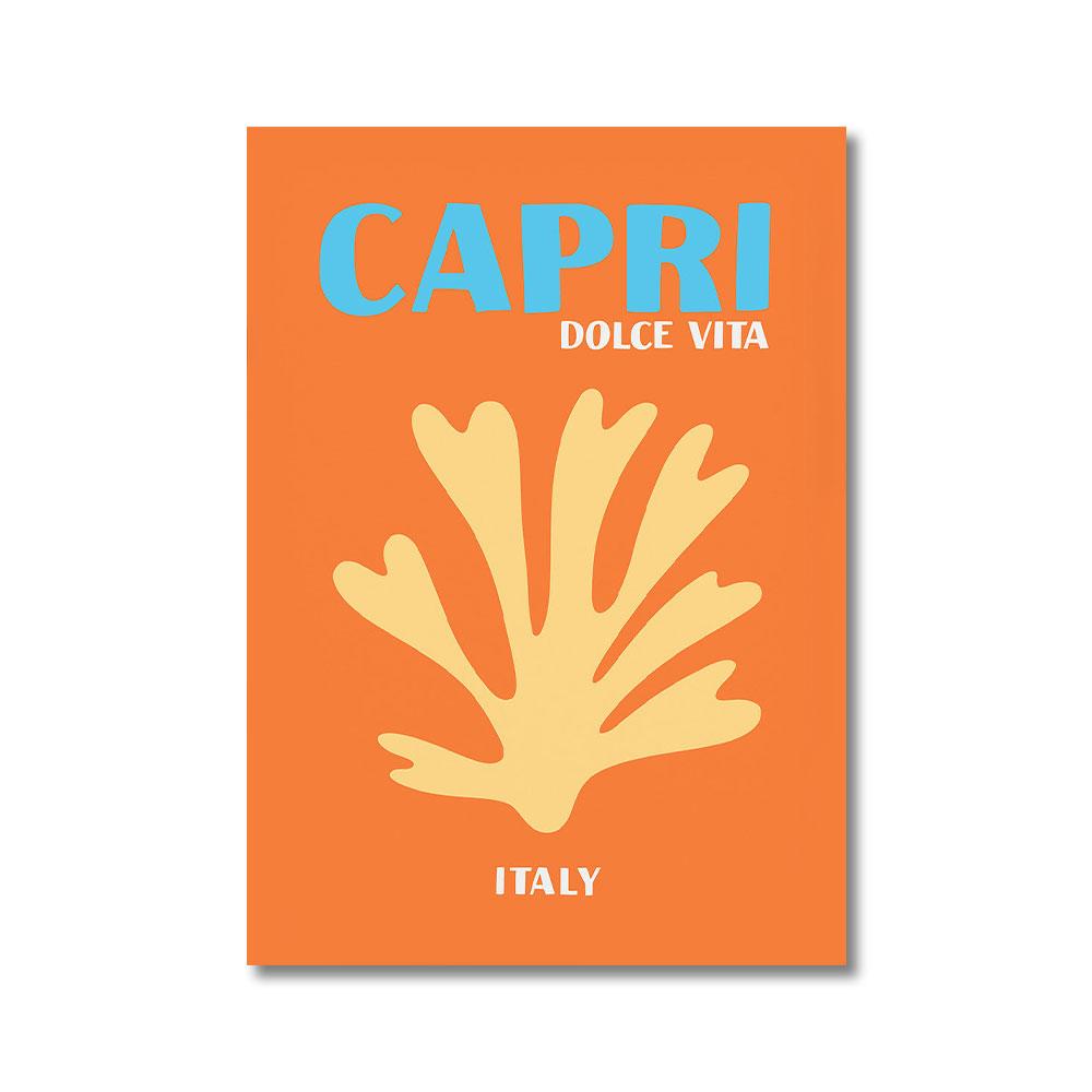 Modern Scenic Travel Mykonos Palme Miami Wandkunst Poster Drucke Boho Maximalistischer Stil Leinwandmalerei Bild für Zimmer Heimdekor