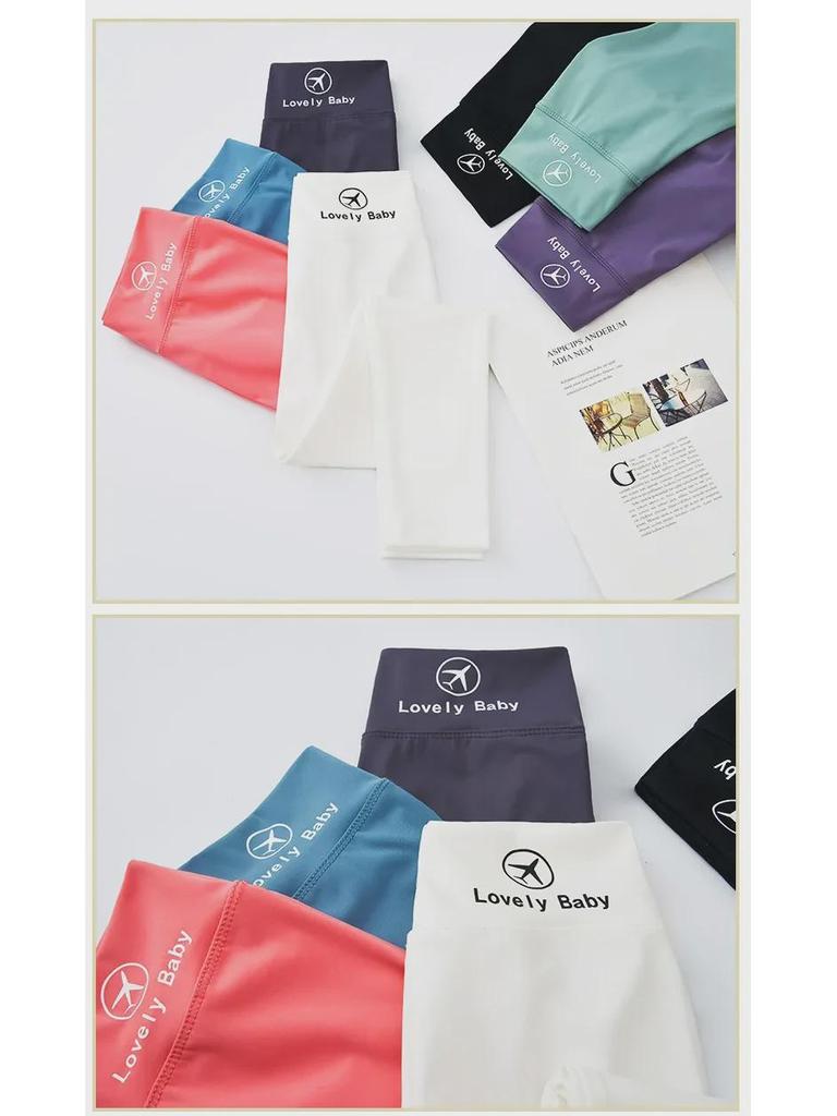 Nowe Dziewczęce Legginsy z Wzorem Skóry Rekina i Samolotami - Cienkie, Modne Spodnie w Stylu Wiosna/Lato dla Dzieci