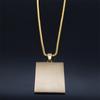 Stainless Steel Muslim Islam Quran Allah Chain Necklaces Gold Color Geometry Pendants Necklaces Jewelry Colliers N2280S02