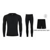 Li Ning Letter Print Sports Warm Long Sleeve Compression Top And Leggings Set Men Activewear Black AUDR101-1+AULR101-1