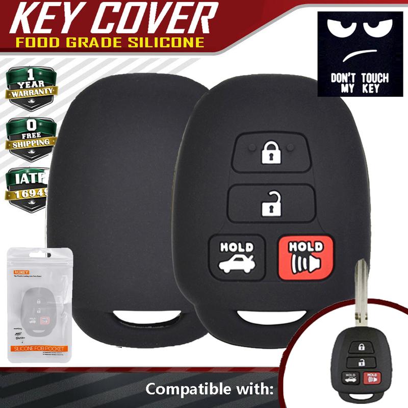 For Toyota Corolla RAV4 Prius Camry 4Runner Tacoma 4Pcs Smart Key Fob Cover Protective Case Shell Remote Control Button Styling
