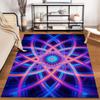 "Colorful Neon Abstract Pattern Carpet, Bright Geometric Floor Rug" Suitable for use as an anti-slip for living room bedroom sofas