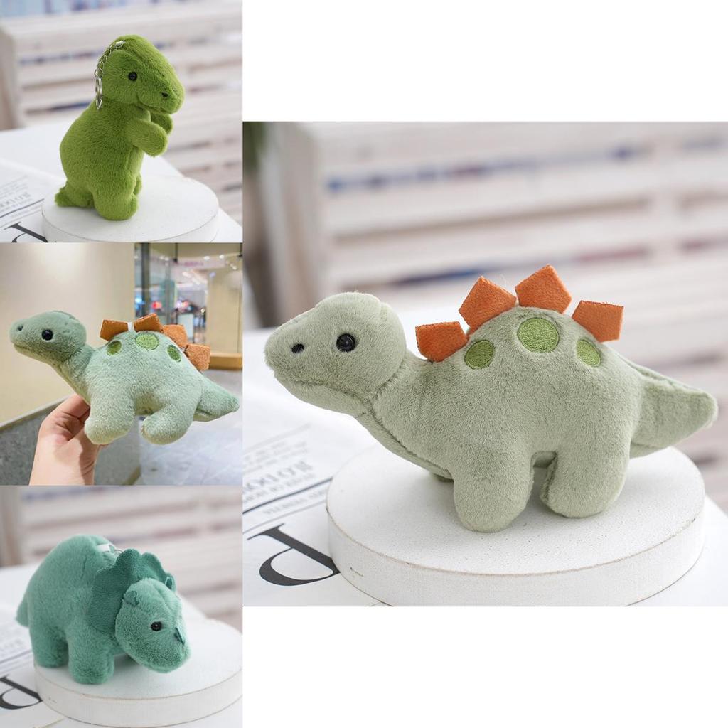 Cute 2024 Dinosaur Plush Toy Keychain Soft Pp Cotton Bag And Car Ornament