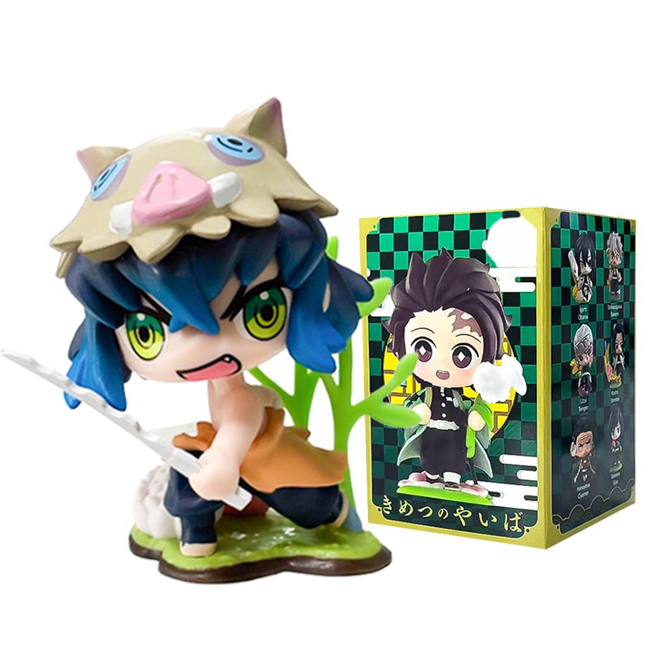 Demon Slayer Tanjiro Kamado Nezuko Anime Zeichentrickfigur Blindbox Kreative Personalisierte Statue Modell Ornament Überraschungsgeschenkbox