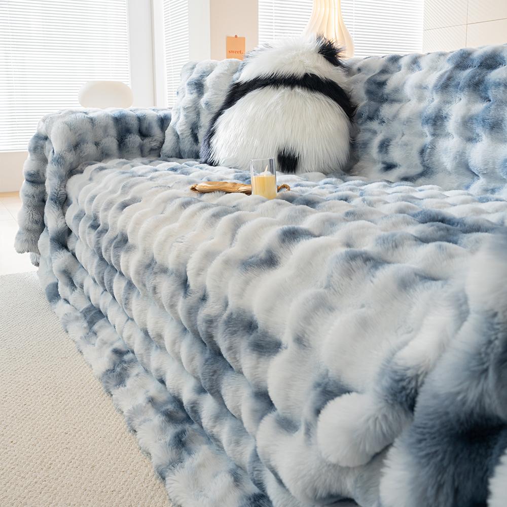 

Одеяло для гостиной, чехол для дивана, кресло, теплый мягкий чехол для дивана, флисовое полотенце для дивана 180x180cm небесно-голубой