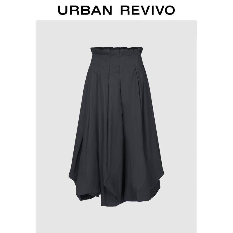 UR Women s Relaxed Fit Petal Hem A-Line Midi Skirt M