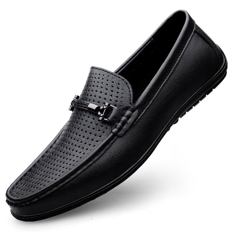 Spring foot cover Doudou shoes driving shoes spring flat bottom loafer small leather shoes large size casual shoes
