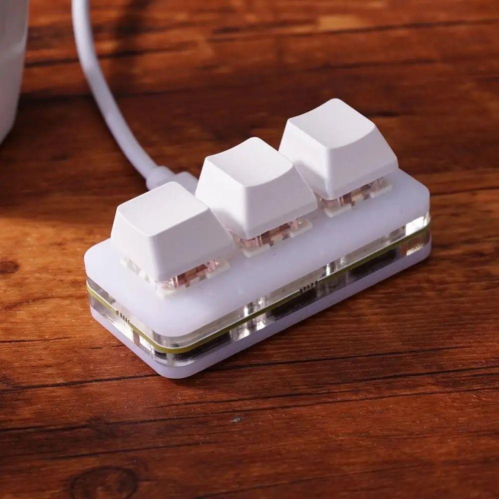 Mini Custom Mini 3 Key Keypad Hot Swap 3 Keys Mini Keypad Copy Paste Cut Keypad  Games