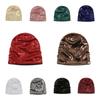 Solid Color Metal Color Hat Elastic Sleeping Night Cap Simple Pullover Cap  Streetwear