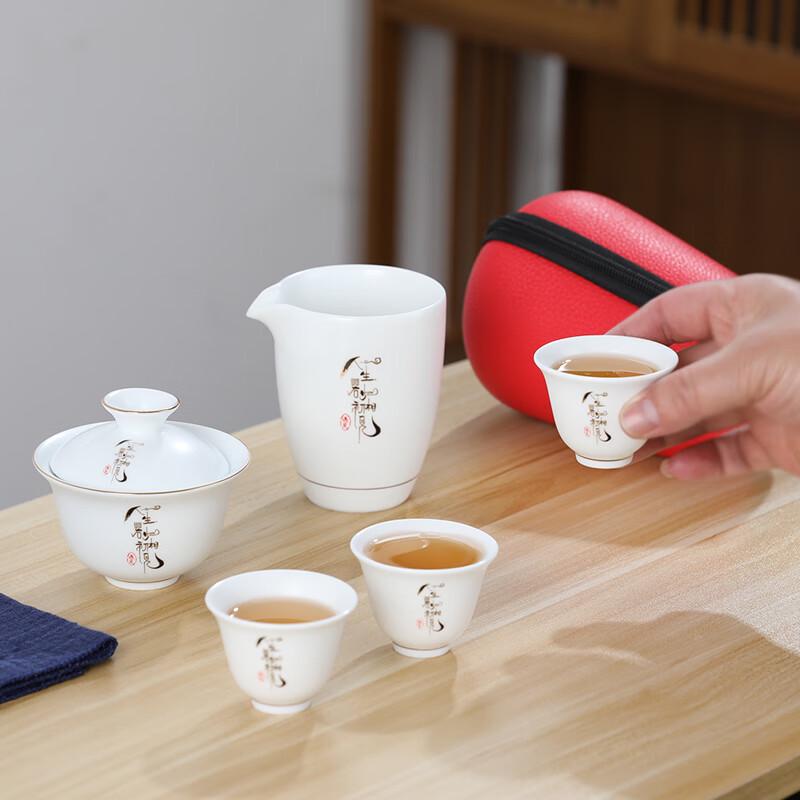Dehua White Porcelain Travel Tea Set