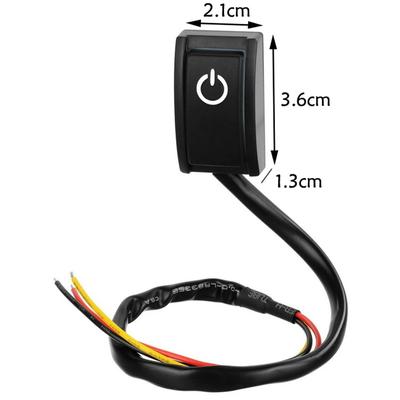 Araba Basmalı Düğme Mandal Açma/Kapama Anahtarı Dc12V 200Ma 2 4W Led Işık Dayanıklı Ve Güvenilir Kolay Kurulum