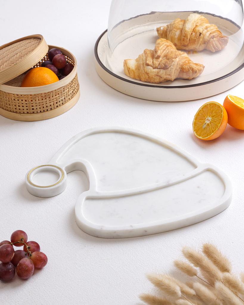 Marble Platter - Santa Cap