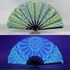Ventilateur Psychedélique Néon Vibrant 13 pouces Papillon Ventilateur Luminescent Réactif aux UV Cosplay