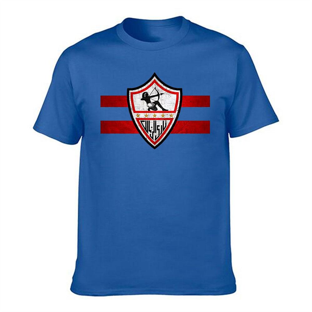 Unisexs  Cotton TShirt ZaUnisexk SC Distressed Logo Print Casual Football Fan Tee