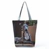 Greyhound Shopping Bags Casual Groceries Women Handbags Animal Dog Graphic Large Capacity Shoulder Bags Portable Foldable Totes