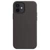Coque Silicone Liquide - E.F.CONNECTION - pour iPhone 12 Pro - Antichoc - Anti-rayure - Noir