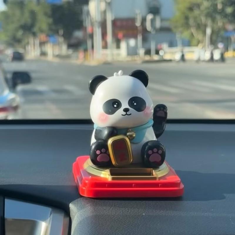 Solar Energy Panda Car Decoration Car Decoration Creative Car Decoration Fashion Creative Car Accessories Automotive Ornaments