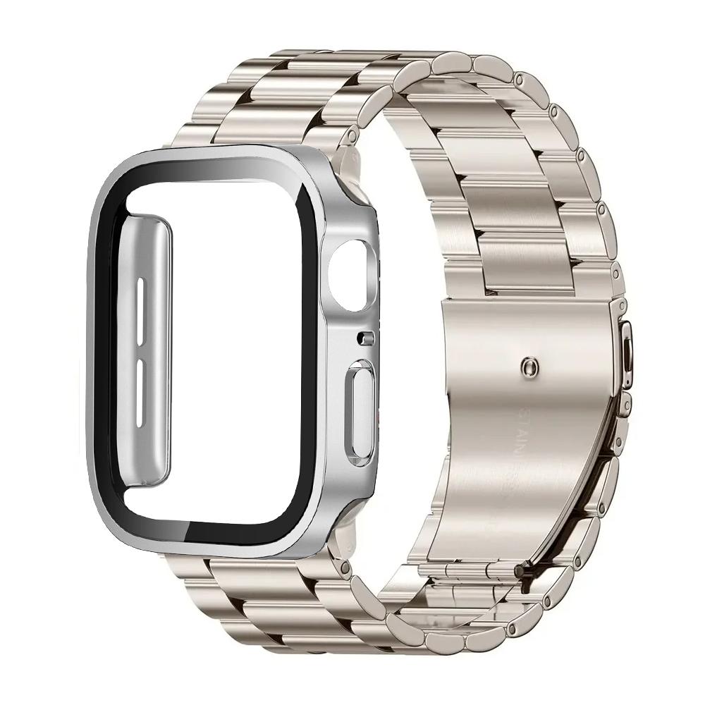 Λουράκι+Κάσα από Ανοξείδωτο Ατσάλι Για Apple Watch Ultra 3 49mm Λουράκι 40mm 44mm 45mm 41mm Βραχιόλι correas iwatch Series 6/7/8/9