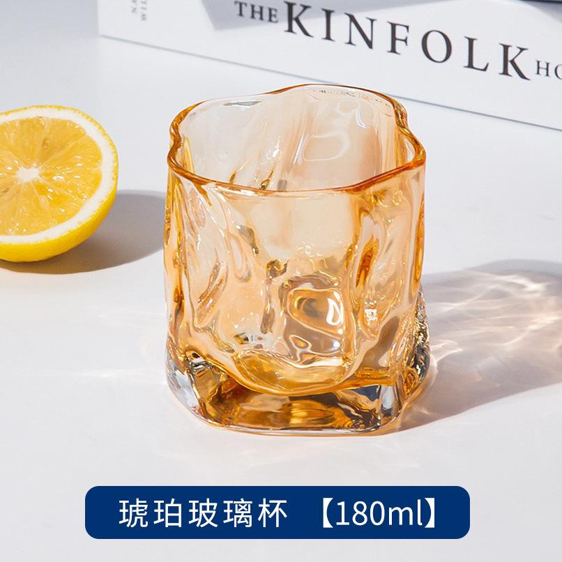 Unique Whisky Glass Irregular Transparent Glass Wine Cup Drinking Glasses for Home Summer Beverage Cup Kitchenware