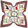 POBING Silk Scarf Women Large Shawls Ten Horse Print Square Bandana Luxury NecKerchief Hijab Scarf Female Foulards 130CM