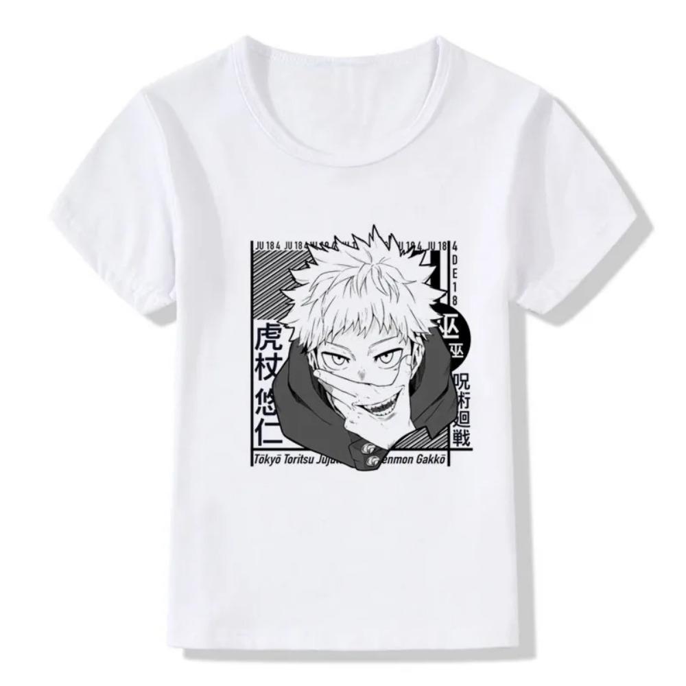 Kids T Shirt Anime Jujutsu Kaisen Cartoon Print Funny Boys T shirt Summer Short Sleeve Baby Girls Clothes Children Tops,HKP5469