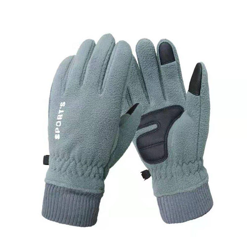 

Quality Thicken Men Women Touch Screen Gloves Riding Climbing Mitten Winter Warm Fleece Ski Gloves women grey