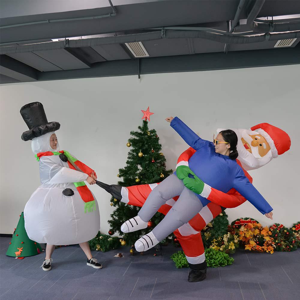 Christmas New Dress Up Santa Hug Inflatable Costume Christmas Themed Party Funny Holiday Party Costumes