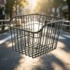 Bike Rear Rack with Basket Long-Lasting for Grocery Shopping, Commuters