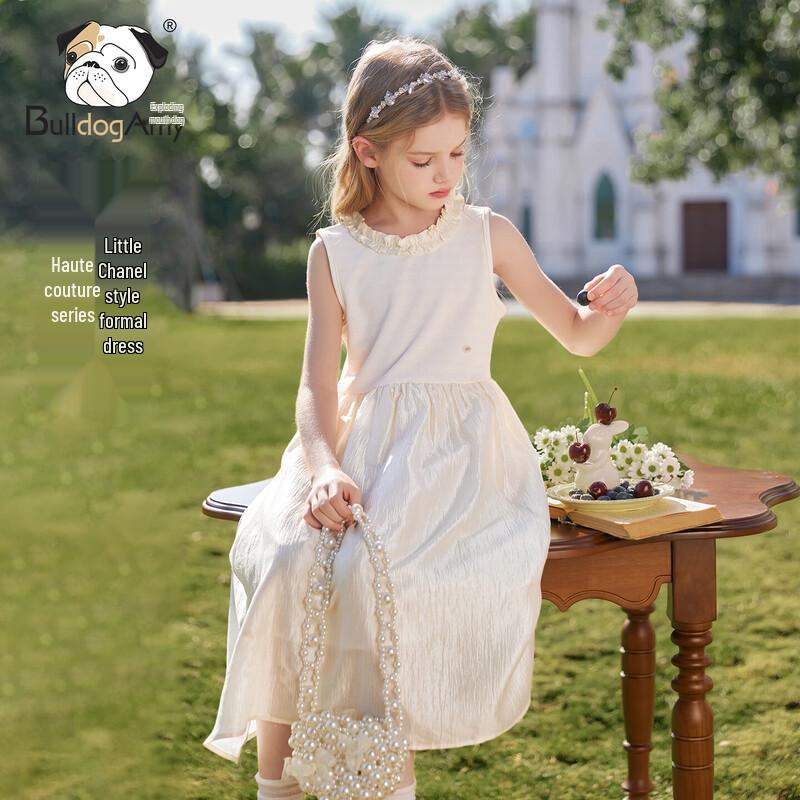 Chanzuigou Girls  Sleeveless Bow Princess Dress 120 cm