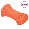 152924 vidaXL Work Rope Orange 6 Mm 50 M Polypropylene