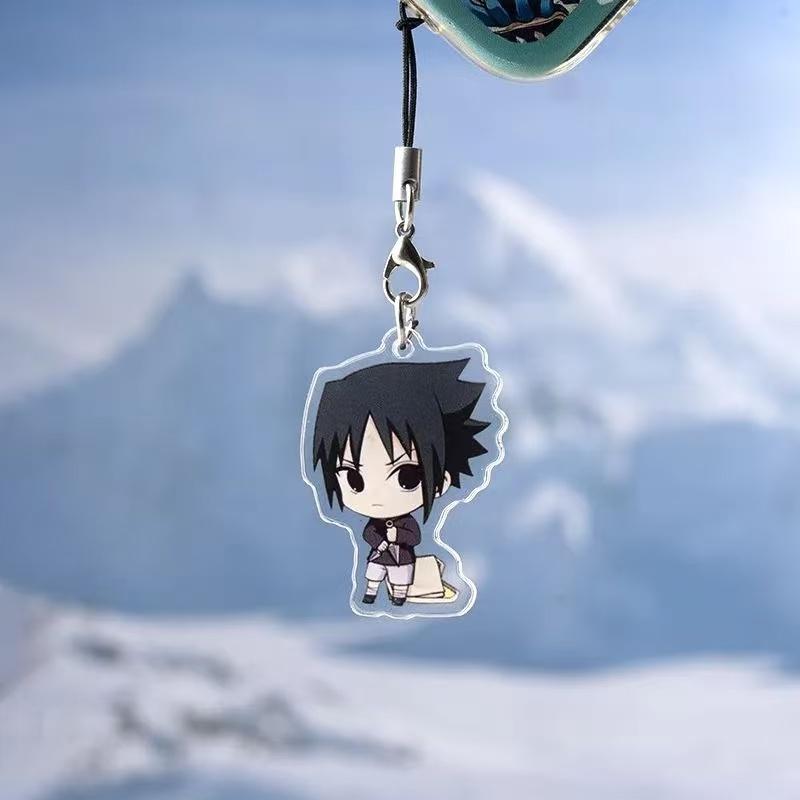 Anime Naruto Acrylic Keychain Accessaries Uzumaki Naruto Cartoon Keyring