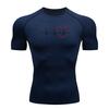 Men Compression T-shirt Printing Short Sleeve Sport Tees Gym Fitness Sweatshirt Male Jogging Tracksuit Homme Athletic Shirt Tops