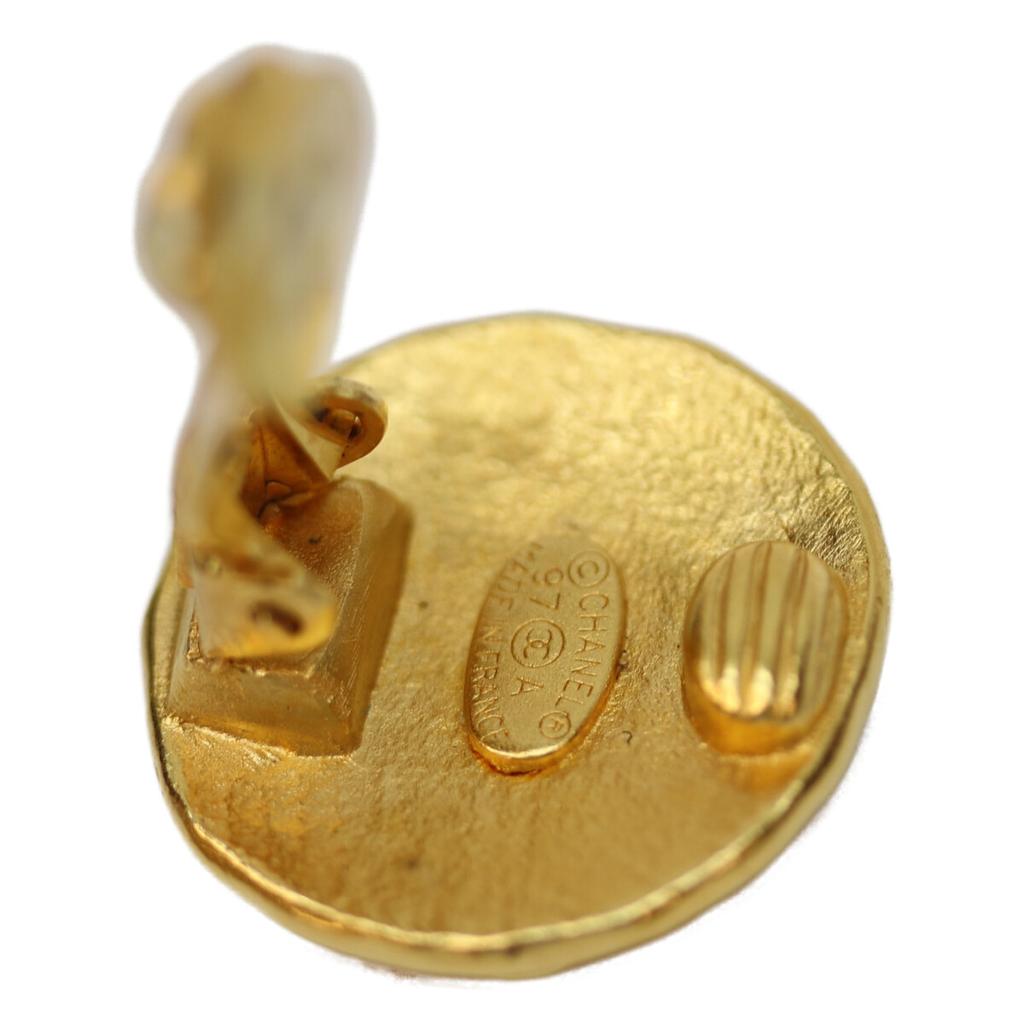 Chanel 97A CC Logos Punkt Runde Ohrringe Ohrring goldGebraucht