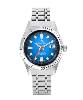Mergulhador Stainless Steel Blue Dial Automatic Diver's MRG1 200M Men's Watch With Extra Strap