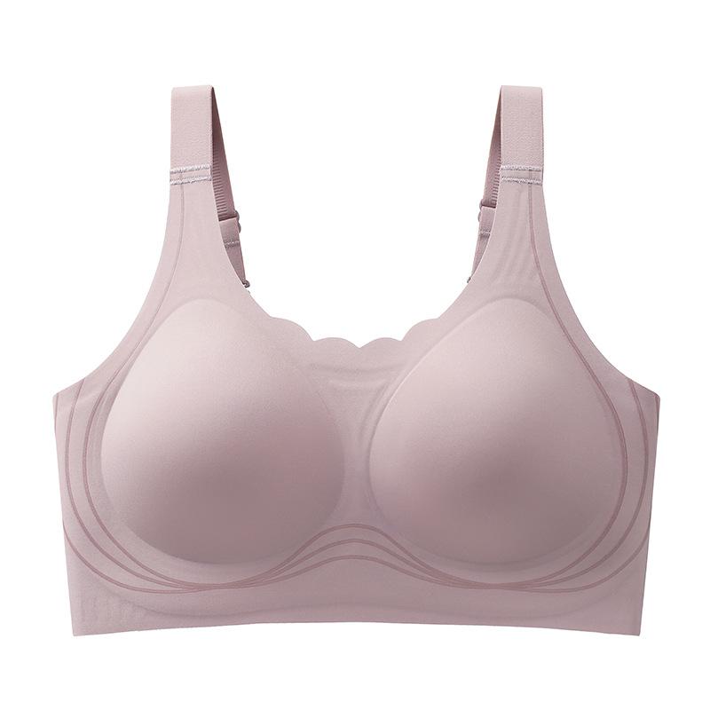 Jelly Rubber Soft Support Large Size Full Cup Without Steel Ring Underwear Without Scar Adjustable Underwear Breasts Collect Side Breasts
