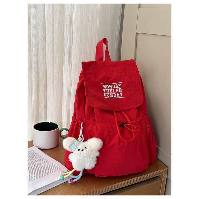 School Bag New High-value Niche Design Drawstring Backpack Junior High School Students Lightweight Travel Mountaineering Backpack