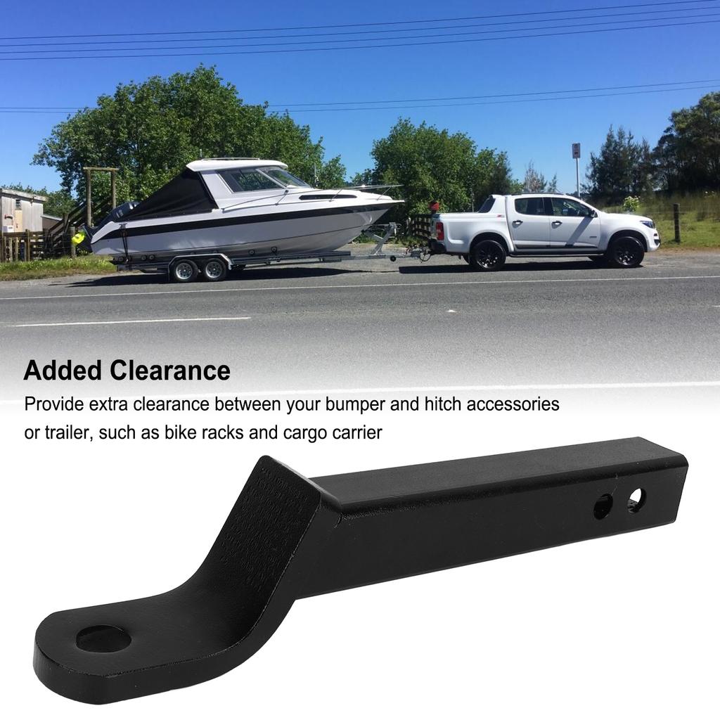 Hitch Ball Mount Trailer Hitch Ball Mount 430mm Long Forged Steel 6000 Lbs High Strength Extension Ball Mount for 2in Receiver