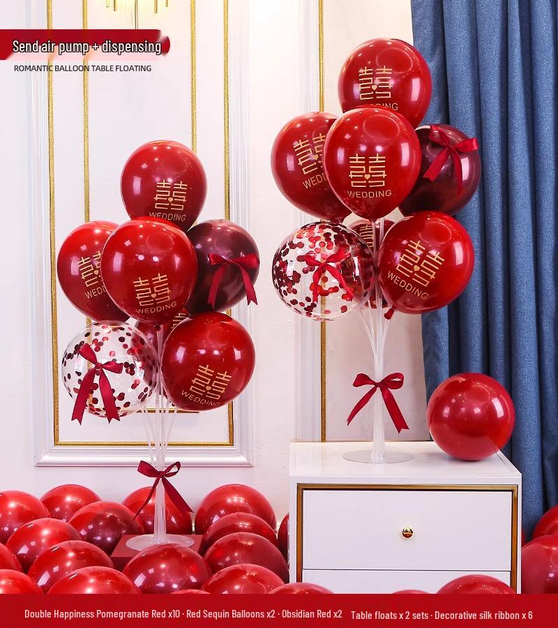 Romantic Wedding Balloon Centerpiece Set – Table Floats & Column Base