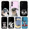 Cartoon Schnauzer Dog Cute Phone Case For Samsung S24,S21,S22,S23,S30,Ultra,S20,Plus,Fe,Lite,Note,10,9,5G Black Soft Cover