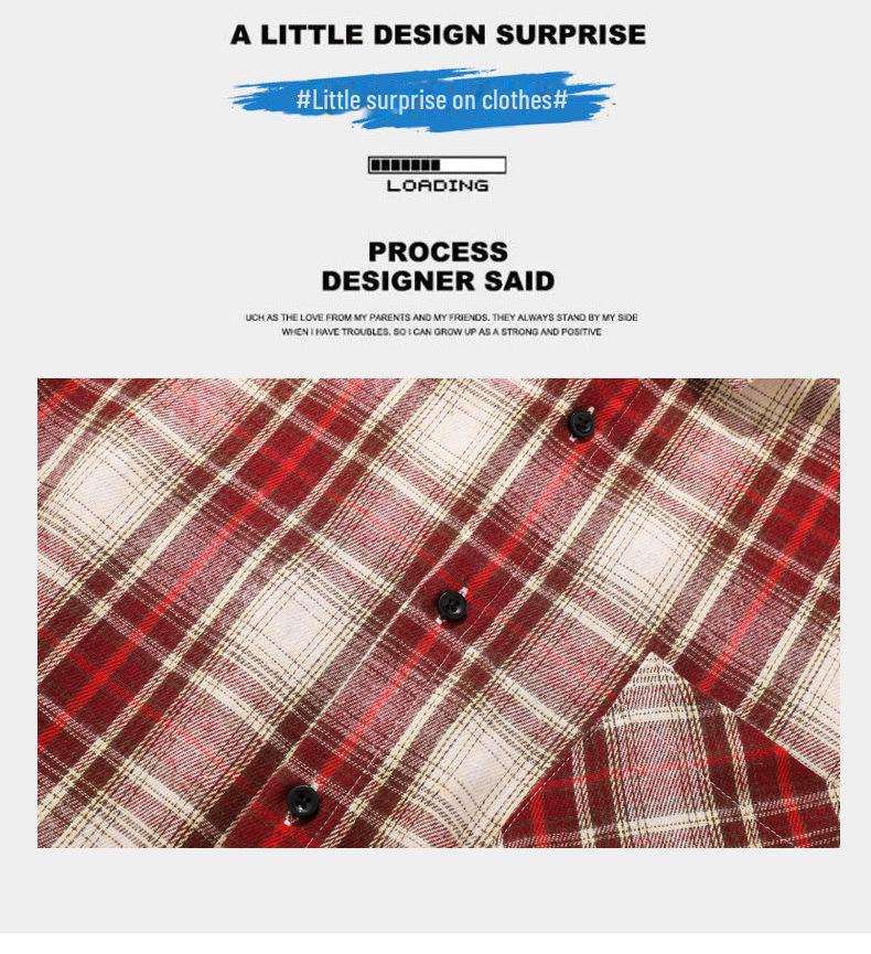 Men's Striped Plaid Long-Sleeve Shirt Jacket - Japanese Fashion, Hong Kong Style, Ideal for Spring and Autumn