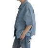 Levis Solid Color Square Neck Short Sleeve Shirt Men shirts Blue 17487-0002